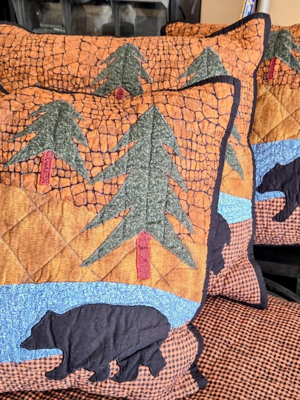 NEW -- Queen/King Donna Sharp Woodland Bedspread & Pillow Set w/ curtain valance